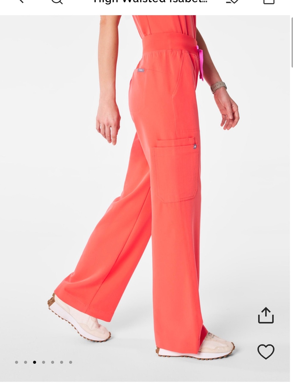 Figs Fireside Wide Leg Isabel Scrub Pants - Picture 5 of 7